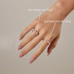 Sparkling Bow Jewelry Set with Rings and Earrings