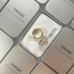 YIKOXI Gold Fidget Spinner Ring for Women