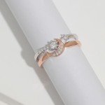 Celestial Moon and Star Gold Plated Ring Set