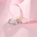 Sparkling Bow Jewelry Set with Rings and Earrings