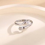 Adjustable 925 Sterling Silver Hug Ring for Women