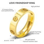 Gold Friendship Rings for Women: CZ Wedding Band