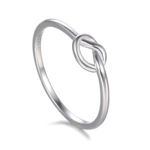 Sterling Silver Love Knot Friendship Ring - Size 7