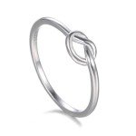 Sterling Silver Love Knot Friendship Ring - Size 7