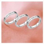 Inspirational Stainless Steel Friendship Ring for Women
