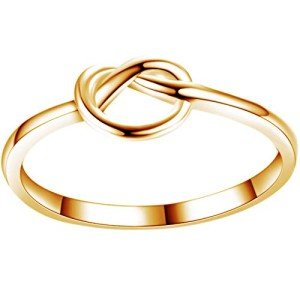 Gold Stainless Steel Love Knot Friendship Ring