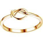 Gold Stainless Steel Love Knot Friendship Ring