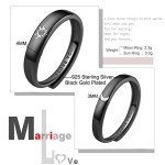 Couple's Sun and Moon Sterling Silver Promise Rings