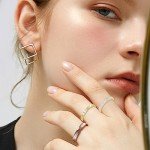 3PCS Gold Love Friendship Rings Set for Women