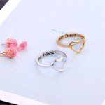 Love Heart Friendship Rings Set for Best Friends