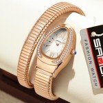 Gosasa Stylish Snake Shape Bangle Watch for Women