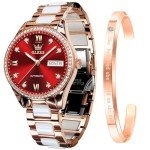 OLEVS Women's Automatic Two-Tone Luxury Watch