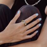 Nivorra 14k Gold Plated Stackable Rings Set