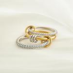 Nivorra 14k Gold Plated Stackable Rings Set