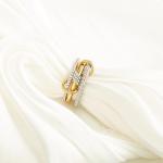 Nivorra 14k Gold Plated Stackable Rings Set