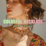 Colorful Boho Layered Beaded Choker Necklace Set