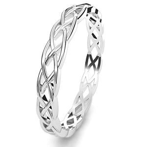 Sterling Silver Celtic Knot Eternity Band Ring