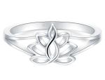Lotus Flower Sterling Silver Comfort Fit Ring
