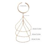 Gold Crystal Bead Armlet Bracelet for Women