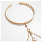 Gold Crystal Bead Armlet Bracelet for Women