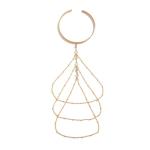 Gold Crystal Bead Armlet Bracelet for Women