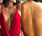 14K Gold Layered Body Chain with Rhinestones