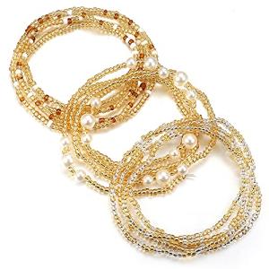Sailimue 3 Piece African Waist Beads for Women