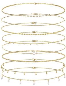 8-Piece 18K Gold Plated Belly Chain Set