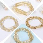 Sailimue 3 Piece African Waist Beads for Women