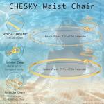 Gold Waist Chain for Women - 14K Plated Beach Jewelry