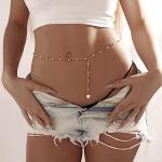 Waterproof 14K Gold Plated Pearl Body Chain