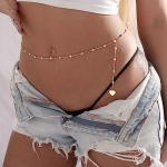 Waterproof 14K Gold Plated Pearl Body Chain