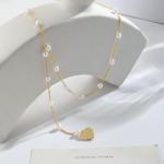 Waterproof 14K Gold Plated Pearl Body Chain