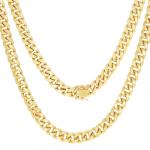 14k Gold Miami Cuban Link Chain Necklace - 24