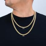 14k Gold Miami Cuban Link Chain Necklace - 24