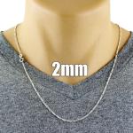 Solid 925 Sterling Silver Heavy Figaro Necklace