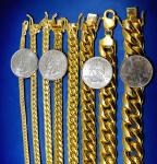 14K Yellow Gold Cuban Necklace and Bracelet Chain