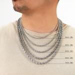 10K White Gold Diamond Cut Rope Chain Necklace