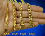 14K Yellow Gold Cuban Necklace and Bracelet Chain