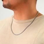 10K White Gold Diamond Cut Rope Chain Necklace