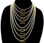 14K Yellow Gold Cuban Necklace and Bracelet Chain