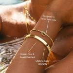 Trendy Gold Cuff Bracelets for Women Stack Set