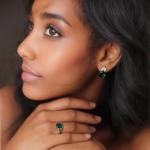 Emerald Cut CZ Solitaire Ring, 18K Gold Plated