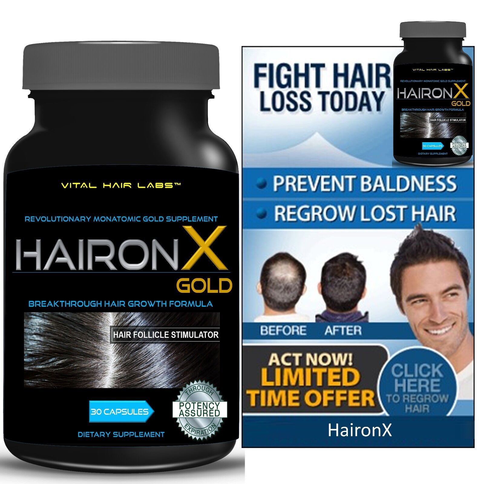 HaironX Hair Growth Vitamins for Faster Results