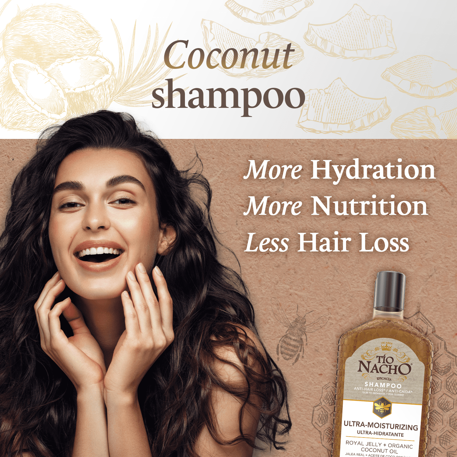 Coconut Oil Shampoo for Dry Hair, 14 Fl Oz