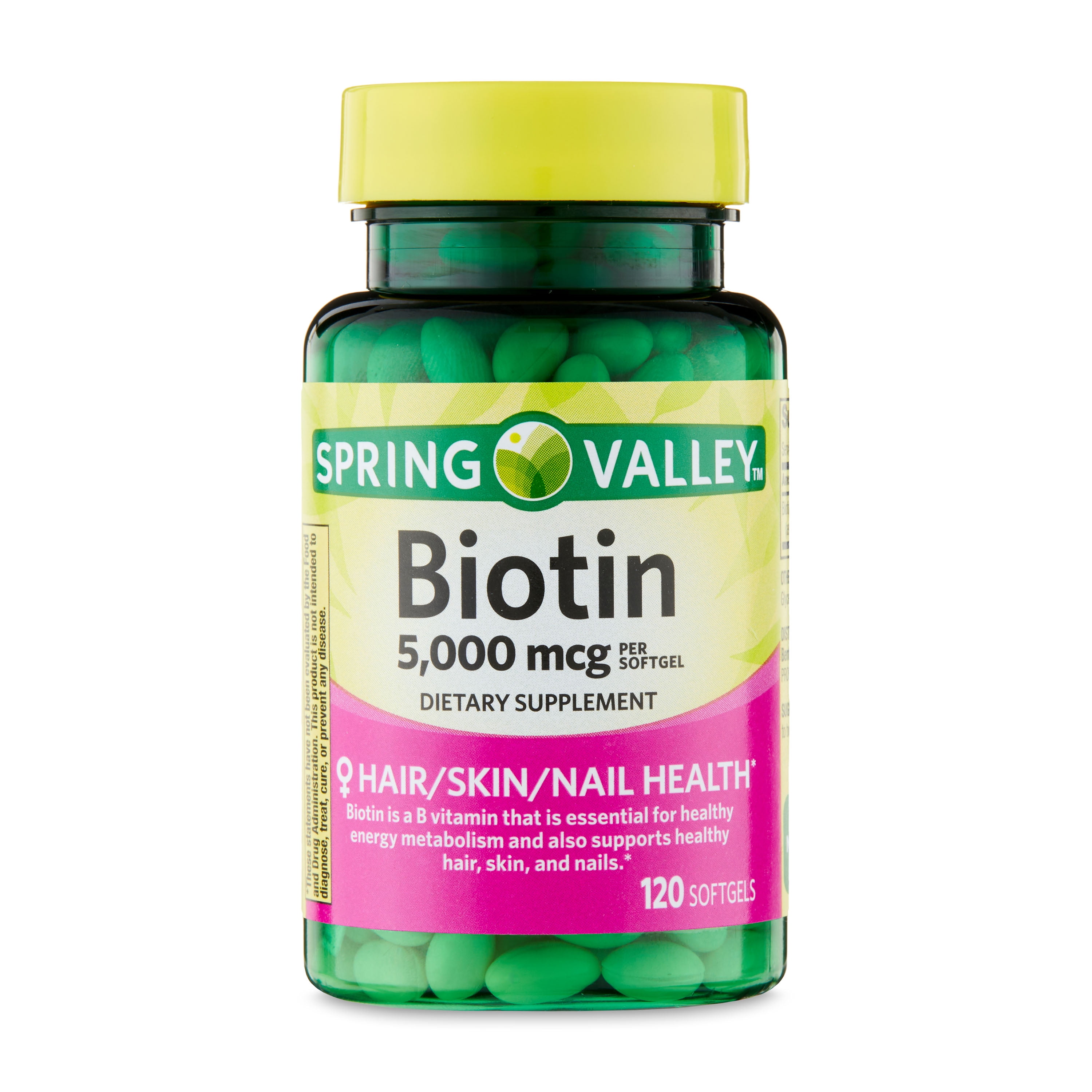 Spring Valley Biotin Softgels 5,000 mcg, 120 Count