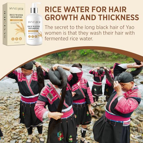 Svvimer Hair Growth Shampoo: Rice Water + Rosemary