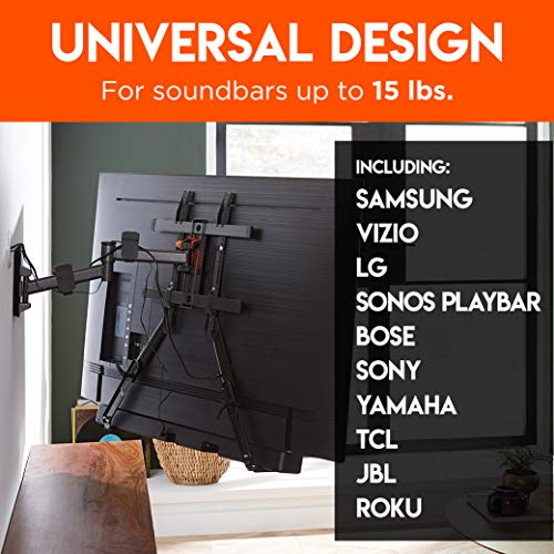 Adjustable Height Bose Sound Bar Bracket with Dolby Atmos