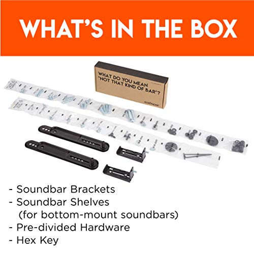 Adjustable Height Bose Sound Bar Bracket with Dolby Atmos