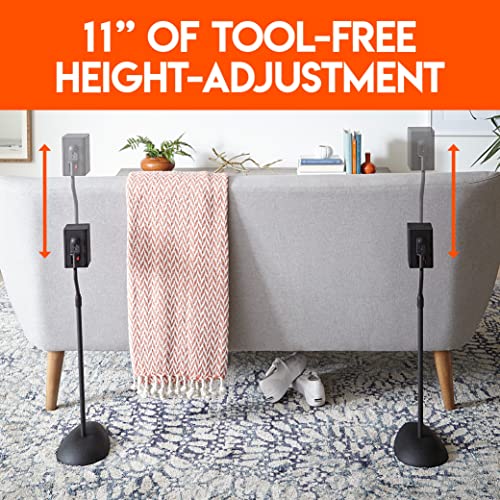 Bose-compatible Speaker Stands with Height Adjustment & Cable Management